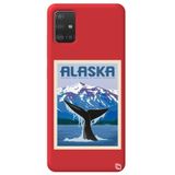 WANNA PROTECT Samsung A71 ile Uyumlu Kırmızı Alaska Desenli Silikon Telefon Kılıfı, İç Kadife alaska_180