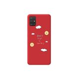 WANNA PROTECT Samsung A71 ile Uyumlu Kırmızı Renk Don't Forget To Smile Kadife Desenli Silikon Telefon Kılıfı GulumsemeyiUnutma_057