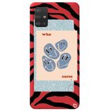 WANNA PROTECT Samsung A71 ile Uyumlu Kırmızı Renkli Who Cares Desenli Silikon Telefon Kılıfı whocaress_180
