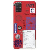WANNA PROTECT Samsung A71 ile Uyumlu Kırmızı, Taylor Swift Sticker Desenli, İçi Kadife Silikon Telefon Kılıfı taylor_180