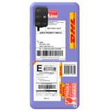 WANNA PROTECT Samsung A71 ile Uyumlu Lila Premium İçi Kadife Express Desenli Silikon Telefon Kılıfı