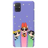 WANNA PROTECT Samsung A71 ile Uyumlu Lila, Puff Girl Power Desenli, İçi Kadife Silikon Telefon Kılıfı puffgirlpower_180