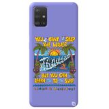 WANNA PROTECT Samsung A71 ile Uyumlu Lila Renkli, Dalgalar Desenli Premium Silikon Telefon Kılıfı, İç Kadifeli dalgalar_180