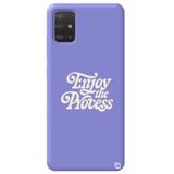 WANNA PROTECT Samsung A71 ile Uyumlu Lila Renkli Premium İçi Kadifeli Enjoy Desenli Silikon Telefon Kılıfı enjoy_180