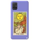 WANNA PROTECT Samsung A71 ile Uyumlu Lila Renkli The Sun Desenli Silikon Telefon Kılıfı, İç Kadife thesunn_180