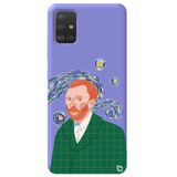WANNA PROTECT Samsung A71 ile Uyumlu Lila Renkli Van Gogh Desenli Silikon Telefon Kılıfı vangogh_180