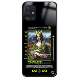 WANNA PROTECT Samsung A71 ile Uyumlu Mona Lisa Premium Desenli Glossy Kılıf, Pembe Alev monalisa2glossy_184