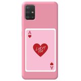 WANNA PROTECT Samsung A71 ile Uyumlu Pembe, Lucky You Desenli, İçi Kadife Silikon Telefon Kılıfı lansmankilif_180