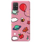 WANNA PROTECT Samsung A71 ile Uyumlu Pembe Renkli Arı Balon Desenli Silikon Telefon Kılıfı aribalonn_180