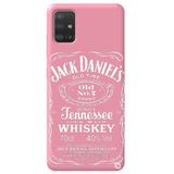 WANNA PROTECT Samsung A71 ile Uyumlu Pembe Renkli Premium İçi Kadifeli Whiskey Desenli Silikon Telefon Kılıfı whiskey_180