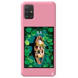 WANNA PROTECT Samsung A71 ile Uyumlu Pembe Renkli, Tekne Desenli Premium Silikon Telefon Kılıfı tekne_180