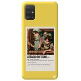 WANNA PROTECT Samsung A71 ile Uyumlu Sarı Premium İçi Kadifeli Attack On Titan Levi Desenli Silikon Telefon Kılıfı attackontitan2_180