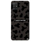 WANNA PROTECT Samsung A71 ile Uyumlu Siyah 90s Desenli Premium Silikon Telefon Kılıfı, Kadifeli İç the90_180