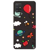 WANNA PROTECT Samsung A71 ile Uyumlu Siyah Renkli Arı Balon İçi Kadife Desenli Silikon Telefon Kılıfı aribalonn_180
