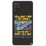 WANNA PROTECT Samsung A71 ile Uyumlu Siyah Renkli, Dalgalar Desenli Premium Silikon Telefon Kılıfı, İçi Kadifeli dalgalar_180