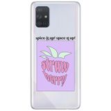 WANNA PROTECT Samsung A71 ile Uyumlu Strawberry Desenli Şeffaf Silikon Telefon Kılıfı strawberry_180