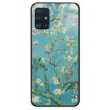 WANNA PROTECT Samsung A71 ile Uyumlu Van Gogh Almond Blossom Premium Desenli Glossy Kamera Korumalı Kılıf, Badem Çiçeği