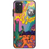 WANNA PROTECT Samsung Galaxy A02s ile Uyumlu Kamera Korumalı Çöl Desenli Glossy Telefon Kılıfı, Çok Renkli cölglossy_691