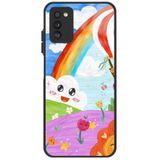 WANNA PROTECT Samsung Galaxy A02s ile Uyumlu Kamera Korumalı Gökkuşağı Balon Desenli Glossy Telefon Kılıfı