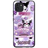 WANNA PROTECT Samsung Galaxy A02S ile Uyumlu Kamera Korumalı Kuromi Desenli Glossy Telefon Kılıfı glossy_115