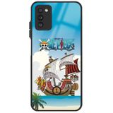 WANNA PROTECT Samsung Galaxy A02S ile Uyumlu Kamera Korumalı One Piece Sunny Desenli Glossy Telefon Kılıfı
