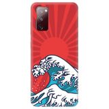 WANNA PROTECT Samsung Galaxy A02s ile Uyumlu Kırmızı Premium İçi Kadife Japon Desenli Silikon Telefon Kılıfı japondalga_220