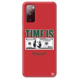 WANNA PROTECT Samsung Galaxy A02s ile Uyumlu Kırmızı Premium Silikon Telefon Kılıfı, İç Kadife, Money Desenli money_220