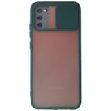 WANNA PROTECT Samsung Galaxy A02s ile Uyumlu Koyu Yeşil Kamera Korumalı Sürgülü Silikon Kılıf slidercase_180