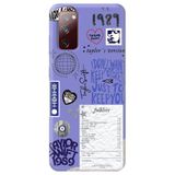 WANNA PROTECT Samsung Galaxy A02S ile Uyumlu Lila, İçi Kadife, Taylor Swift Sticker Desenli Silikon Telefon Kılıfı taylor_220