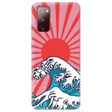 WANNA PROTECT Samsung Galaxy A02s ile Uyumlu Pembe, Japon Desenli, Premium Silikon Telefon Kılıfı, İçi Kadife japondalga_220