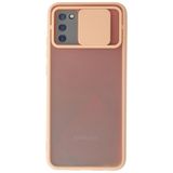 WANNA PROTECT Samsung Galaxy A02s ile Uyumlu Pembe Kamera Korumalı Sürgülü Silikon Kılıf slidercase_180