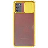 WANNA PROTECT Samsung Galaxy A02s ile Uyumlu Sarı Kamera Korumalı Sürgülü Silikon Kılıf slidercase_180
