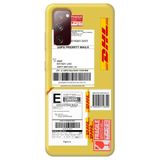 WANNA PROTECT Samsung Galaxy A02s ile Uyumlu Sarı Premium İçi Kadife Express Desenli Silikon Telefon Kılıfı
