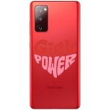 WANNA PROTECT Samsung Galaxy A02S ile Uyumlu Şeffaf Silikon Kılıf, Kalp Girl Power Desenli, Kırmızı kalpgirlpower_220