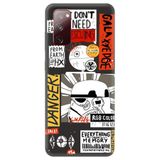 WANNA PROTECT Samsung Galaxy A02s ile Uyumlu Siyah Silikon Telefon Kılıfı, Danger Desenli, Premium İçi Kadife dangerr_220