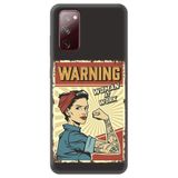 WANNA PROTECT Samsung Galaxy A02S ile Uyumlu Siyah Silikon Telefon Kılıfı, Girl Power Desenli, İç Kadife warninggirlpower_220