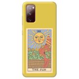 WANNA PROTECT Samsung Galaxy A02s Sarı Premium İçi Kadife Tarot Sun Desenli Silikon Telefon Kılıfı ile Uyumlu
