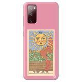 WANNA PROTECT Samsung Galaxy A02s Uyumlu Pembe, Tarot Sun Desenli, Premium Silikon Telefon Kılıfı