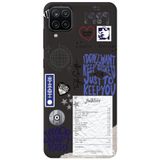 WANNA PROTECT Samsung Galaxy A12 ile Uyumlu Siyah, İçi Kadife, Taylor Swift Sticker Desenli Silikon Telefon Kılıfı taylor_190