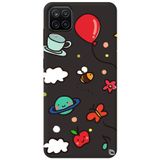 WANNA PROTECT Samsung Galaxy A12 ile Uyumlu Siyah Renkli Arı Balon İçi Kadife Desenli Silikon Telefon Kılıfı aribalonn_190