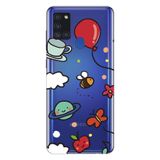 WANNA PROTECT Samsung Galaxy A21s ile Uyumlu Arı Balon Tasarımlı Şeffaf Silikon Telefon Kılıfı