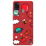 WANNA PROTECT Samsung Galaxy A21s ile Uyumlu Kırmızı Arı Balon Silikon Telefon Kılıfı aribalonn_177