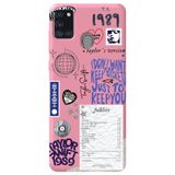 WANNA PROTECT Samsung Galaxy A21S ile Uyumlu Pembe İçi Kadife Taylor Swift Sticker Desenli Silikon Telefon Kılıfı taylor_177