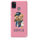 WANNA PROTECT Samsung Galaxy A21s ile Uyumlu Pembe Renkli, Ayıcık Desenli Premium Silikon Telefon Kılıfı ayicik4_177
