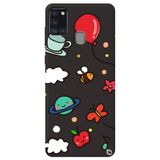 WANNA PROTECT Samsung Galaxy A21s ile Uyumlu Siyah Renkli Arı Balon İçi Kadife Desenli Silikon Telefon Kılıfı aribalonn_177