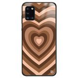 WANNA PROTECT Samsung Galaxy A31 ile Uyumlu Kalpler Premium Desenli Glossy Telefon Kılıfı, Kahverengi