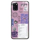 WANNA PROTECT Samsung Galaxy A31 ile Uyumlu Taylor Swift Sticker Premium Desenli Glossy Telefon Kılıfı, Pembe, Kamera Korumalı