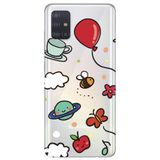 WANNA PROTECT Samsung Galaxy A51 ile Uyumlu Arı Balon Tasarımlı Şeffaf Silikon Telefon Kılıfı