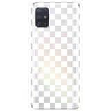 WANNA PROTECT Samsung Galaxy A51 ile Uyumlu Dama Desenli Şeffaf Silikon Telefon Kılıfı dama_179