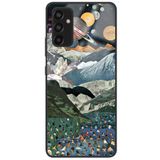 WANNA PROTECT Samsung Galaxy A54 5G ile Uyumlu Kamera Korumalı Kolaj Desenli Glossy Telefon Kılıfı, Karışık Renk kolaj_707
